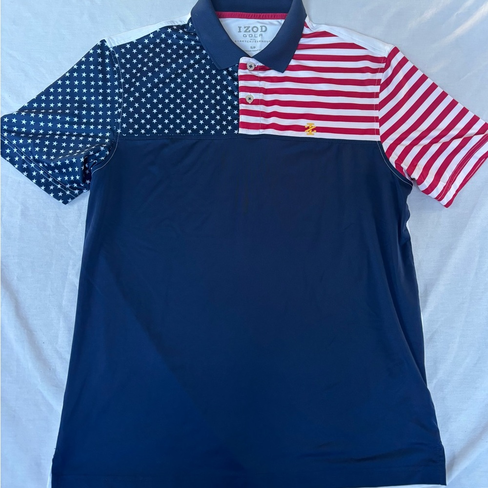Izod Men's Polo Shirt - Navy, Red, and White